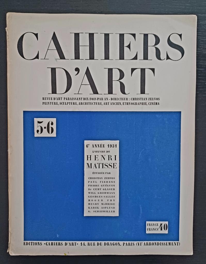 Cahiers d'Art 5-6 1931 Henri Matisse (E.O.), Peinture et dessin, Enlèvement ou Envoi, Diverse auteurs, Utilisé