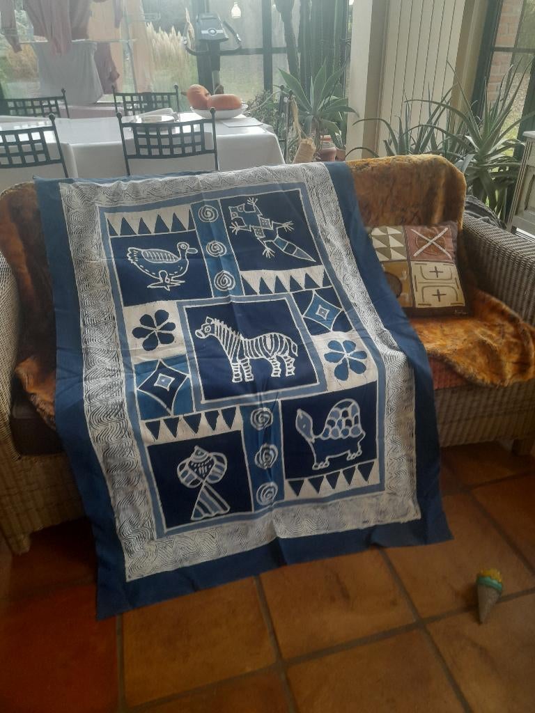 TAPIS AFRICAIN PEINT MAINS, Antiquités & Art, Enlèvement