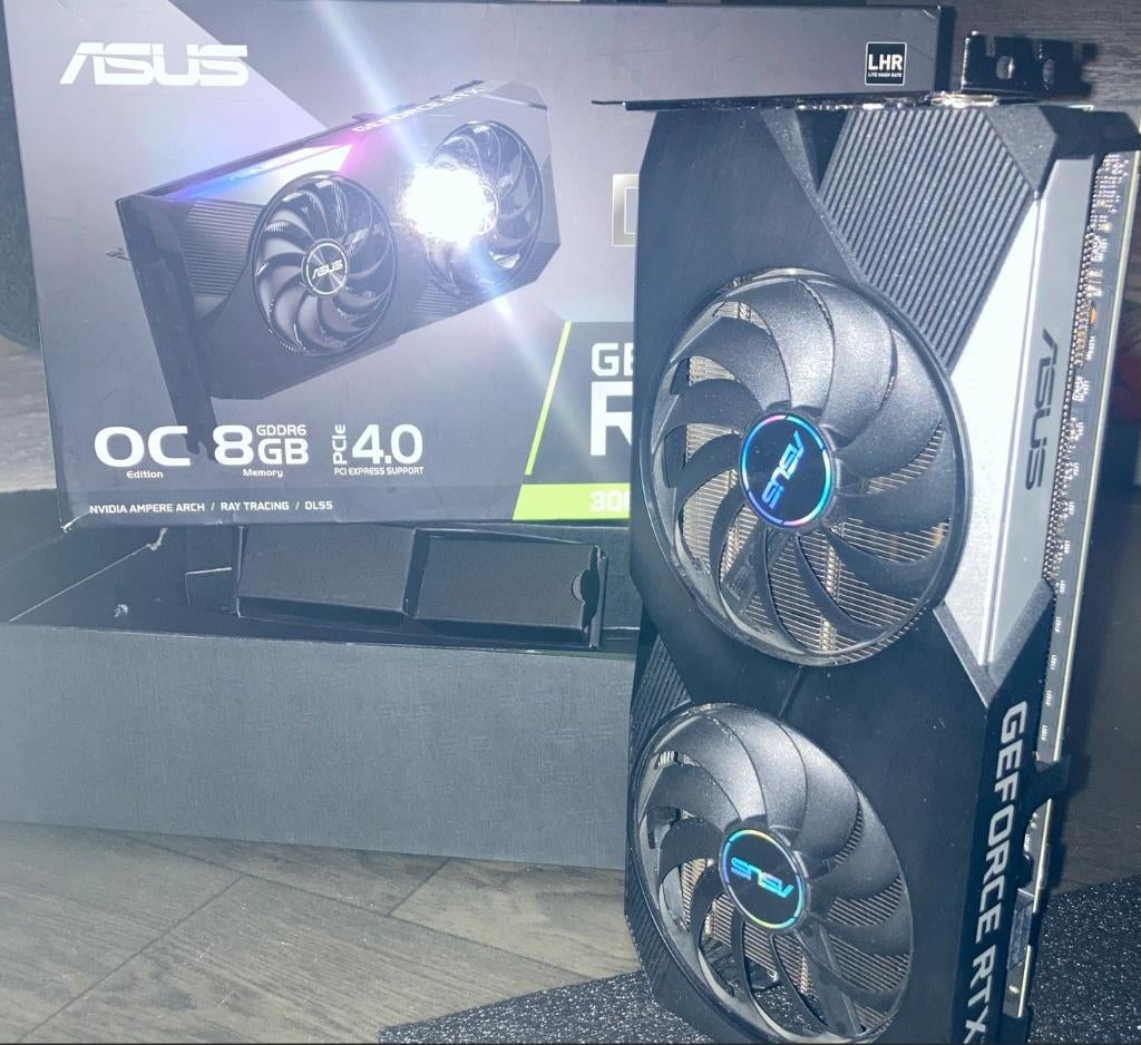 ASUS Dual GeForce RTX 3060 Ti OC Edition, Informatique & Logiciels, GDDR6, PCI-Express 4, Comme neuf, Enlèvement