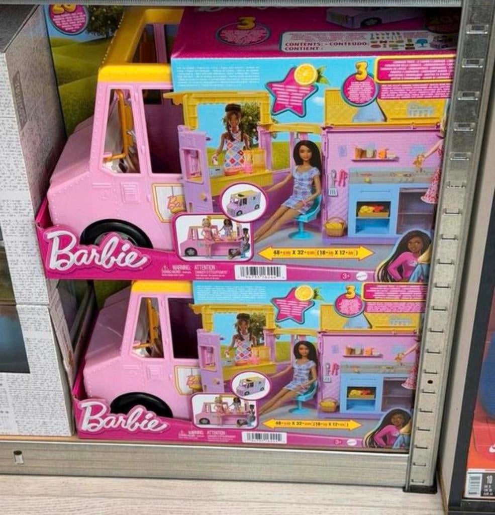 BARBIE Limonadewagen Speel-auto met accessoires Groot NIEUW, Ophalen of Verzenden, Nieuw, Barbie