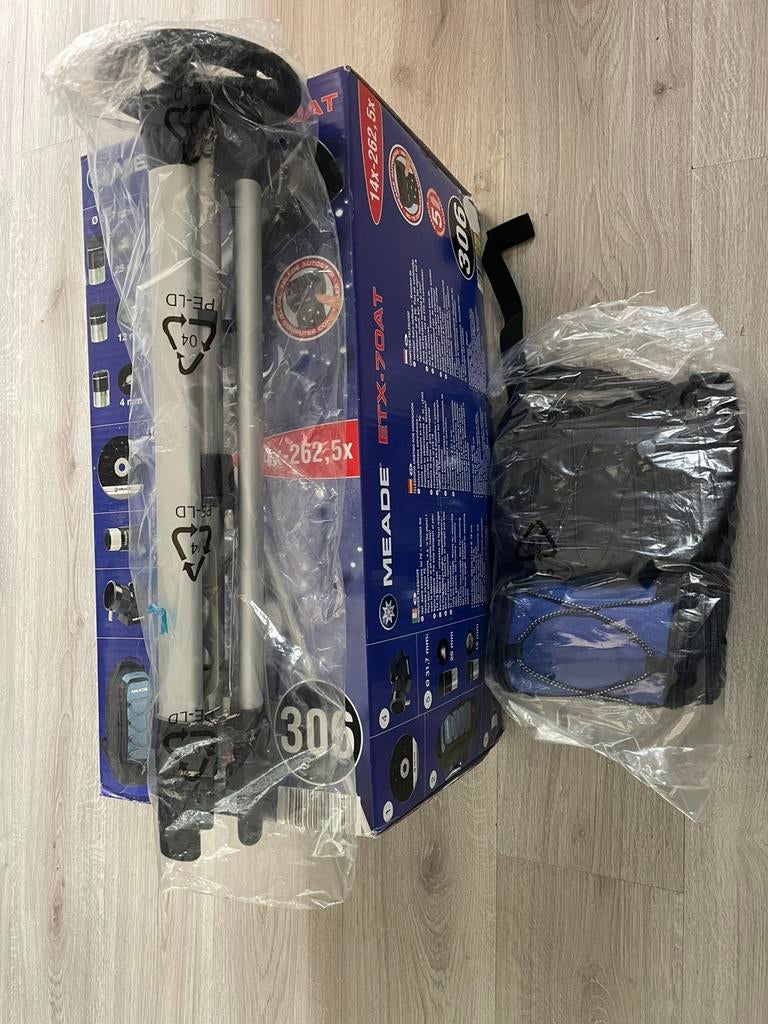 New Meade ETX-70 AT: compacte reistelescoop met GoTo functie, Audio, Tv en Foto, Optische apparatuur | Telescopen, Ophalen, Lenzentelescoop (refractor)