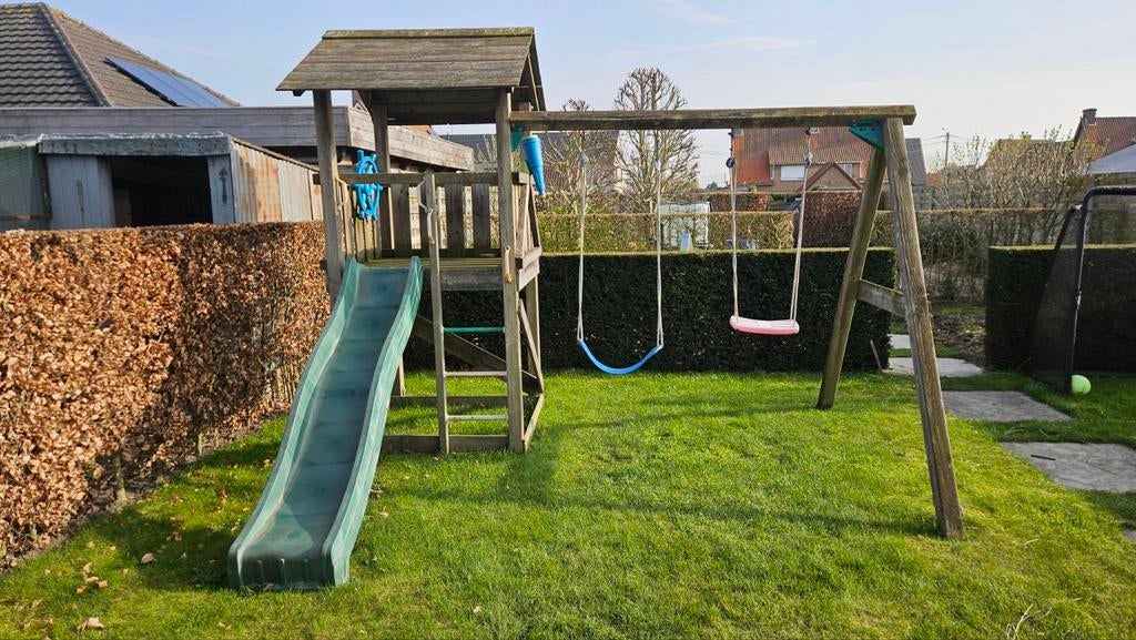 Schommel met uitkijktoren,  glijbaan,  roer en verrekijker, Ophalen, Schommel