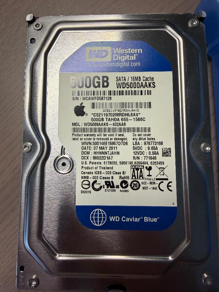 Western Digital Blue 500GB, Computers en Software, Harde schijven, Ophalen, Intern, Desktop, 500GB