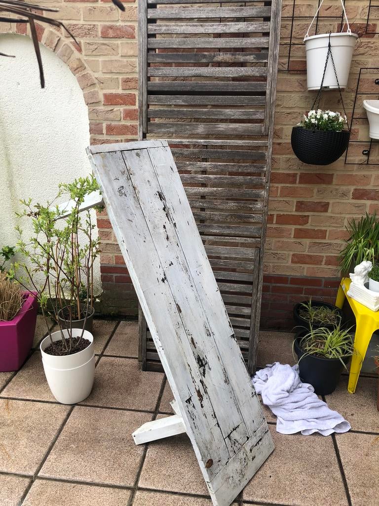 gratis houten bank en zetel teak, Ophalen