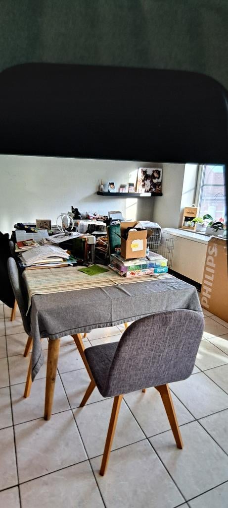 Tafel + 8 stoelen, Huis en Inrichting, Ophalen, Gebruikt, Modern, 4 tot 6 stoelen