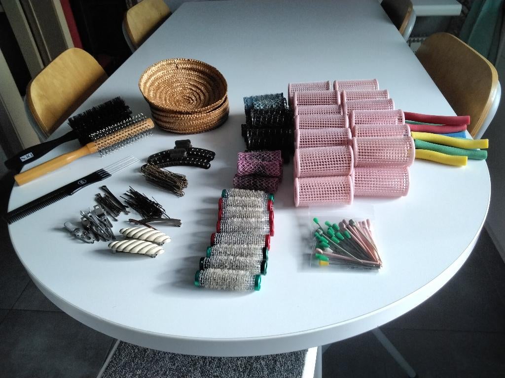 Haarkrulset - clips - clips - stropdassen - borstels - kam, Ophalen of Verzenden, Zo goed als nieuw