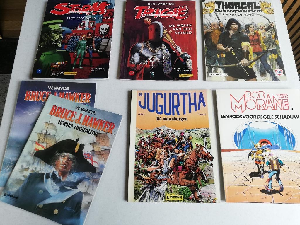 strips storm triegie thorgal enz., Boeken, Stripverhalen, Gelezen, Ophalen of Verzenden