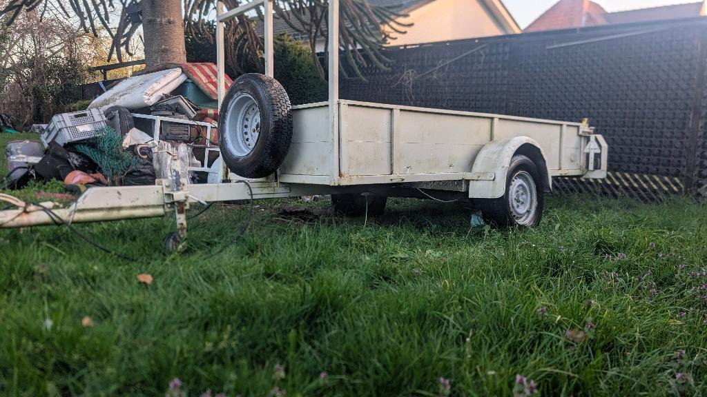 Remork Aanhangwagen 3mx1m35 staal/alu led verlichting tiptop, Ophalen, Gebruikt