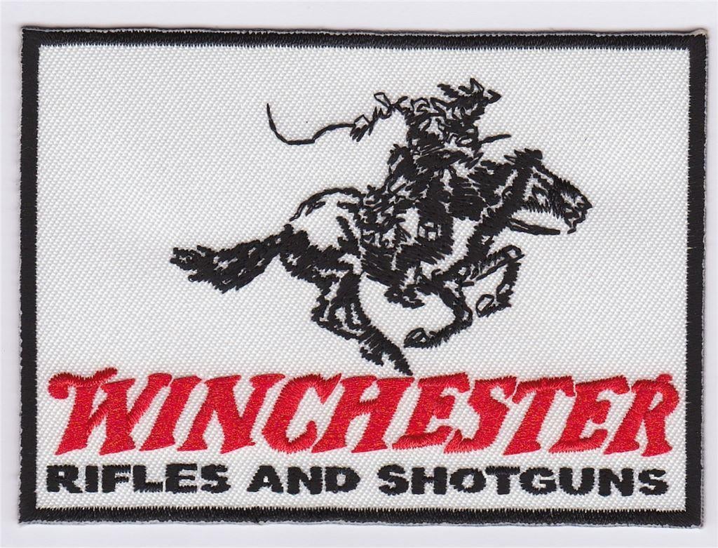 Winchester Rifles and Shotguns stoffen opstrijk patch emblee, Verzamelen, Kleding en Patronen, Verzenden, Nieuw