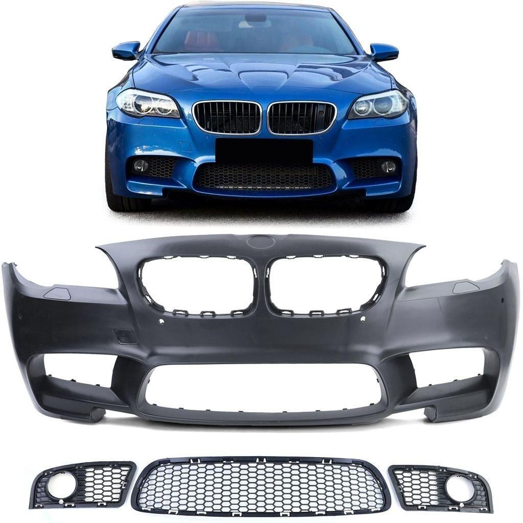 Voorbumper+ Grill M Pakket Look Voor Bmw 5 Serie F10 Met PDC, Verzenden