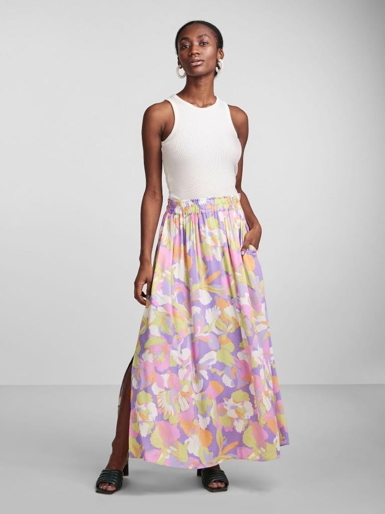 Te koop: Mooie kleurrijke half lange rok, L., Ophalen, Yassimuna, Overige kleuren, Maat 42/44 (L)