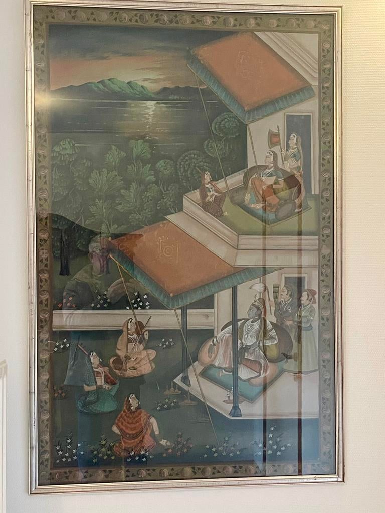 Grande peinture sur toile dans le cadre indien, Enlèvement