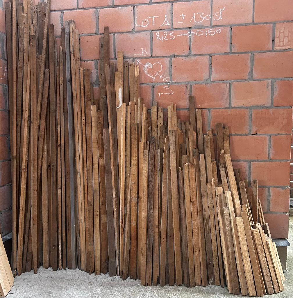 Verschillende LOTEN houten latten TE KOOP!, Doe-het-zelf en Bouw, Hout en Planken, Ophalen, Overige typen, Geïmpregneerd