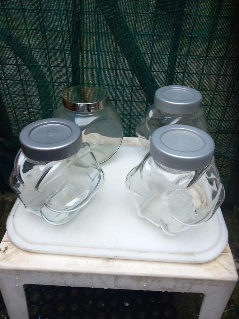 Glazen voorraadpotten samen 10€, Enlèvement