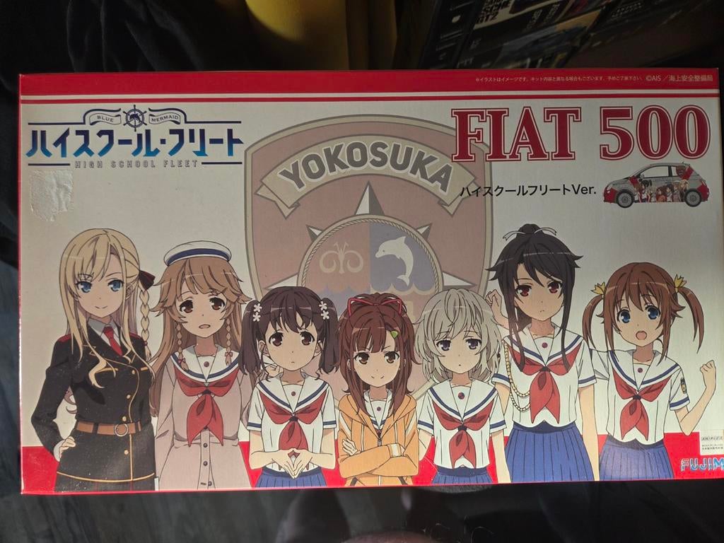 Fiat 500 "High School Fleet" (Fujimi), Hobby en Vrije tijd, Modelbouw | Auto's en Voertuigen, Fujimi, Auto, Groter dan 1:32, Nieuw