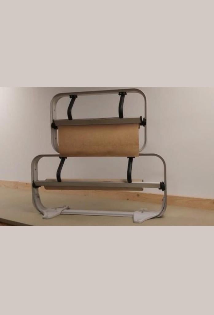 Vintage Papierrolhouder + inpakpapier, Ophalen, Gebruikt