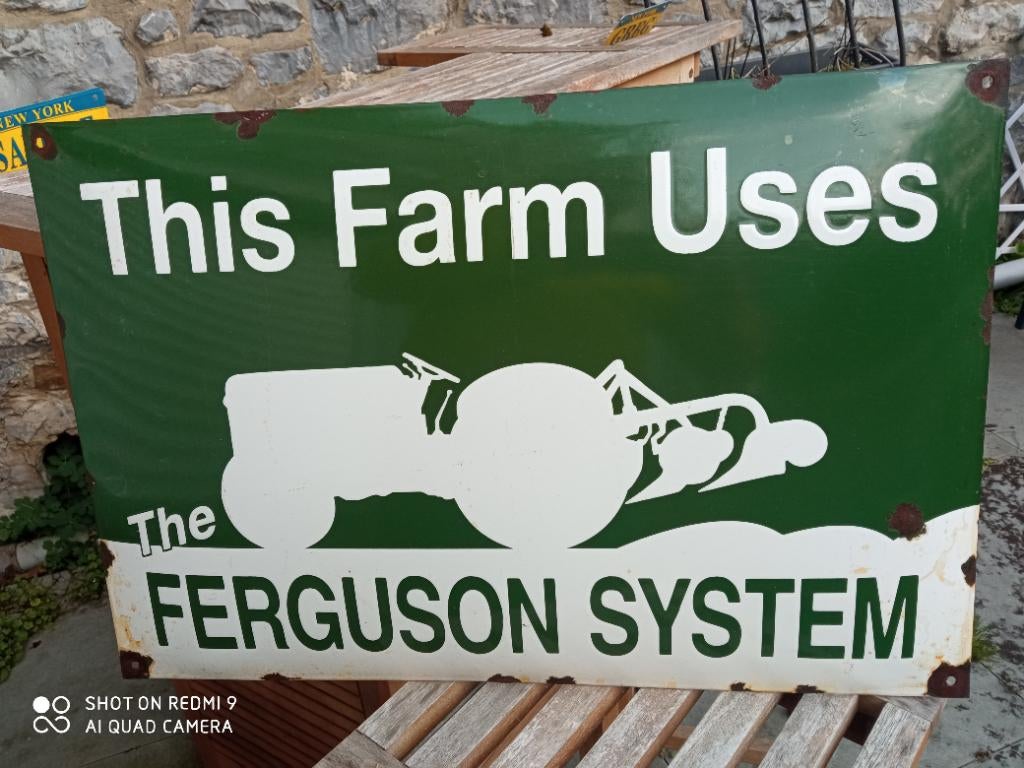 Plaque émaillée The Ferguson System tracteur, Collections, Enlèvement ou Envoi, Utilisé