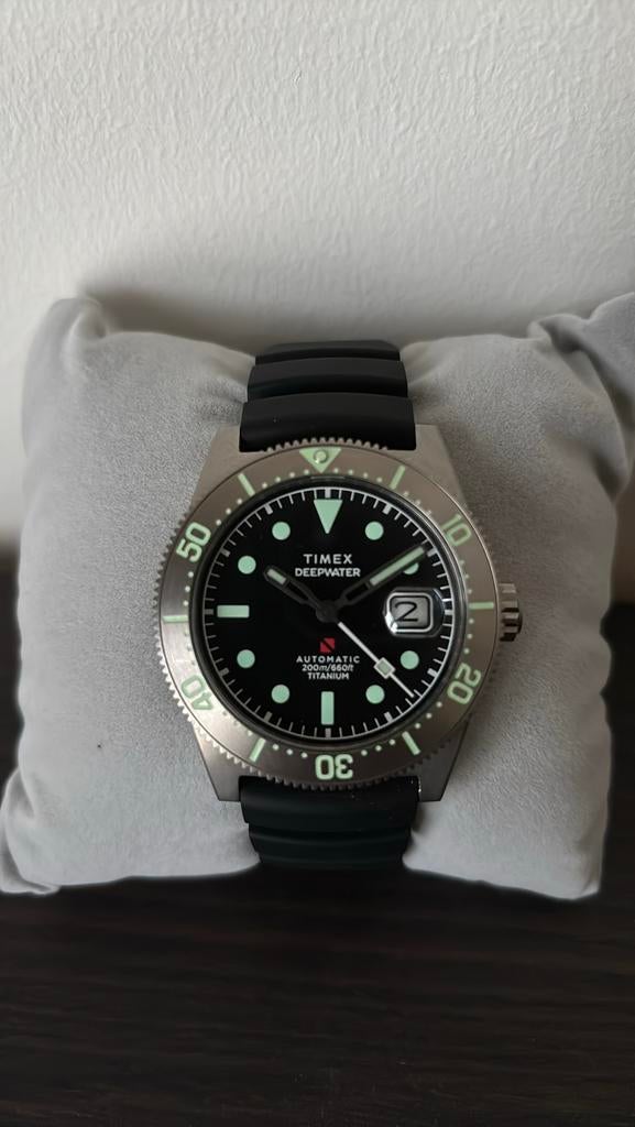 Timex Deepwater Reef 200 Titanium Automatic, Handtassen en Accessoires, Horloges | Heren, Overige materialen, Polshorloge, Kunststof