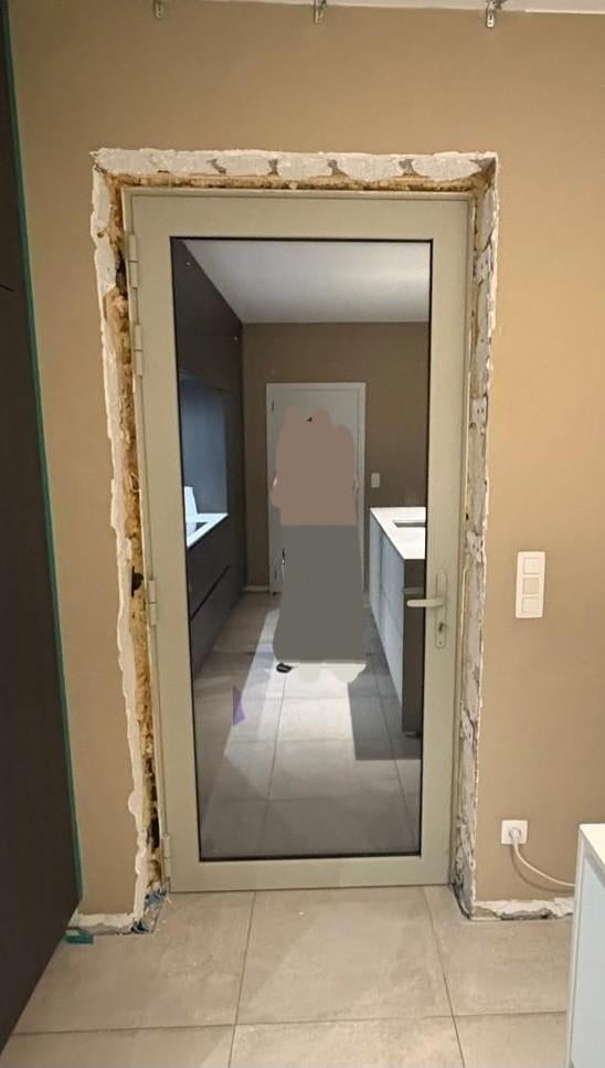 Deur + vliegenraam, Doe-het-zelf en Bouw, Deuren en Vliegenramen, Gebruikt, 215 cm of meer, Buitendeur, Glas