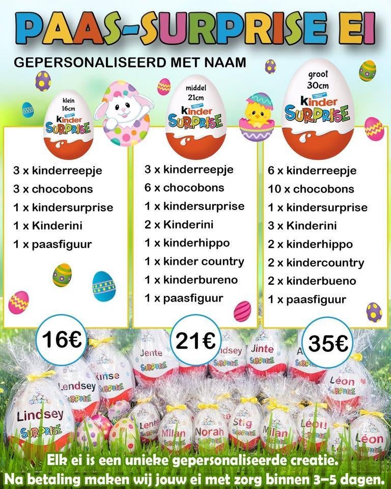 gepersonaliseerd surprise-ei, Ophalen of Verzenden, Nieuw