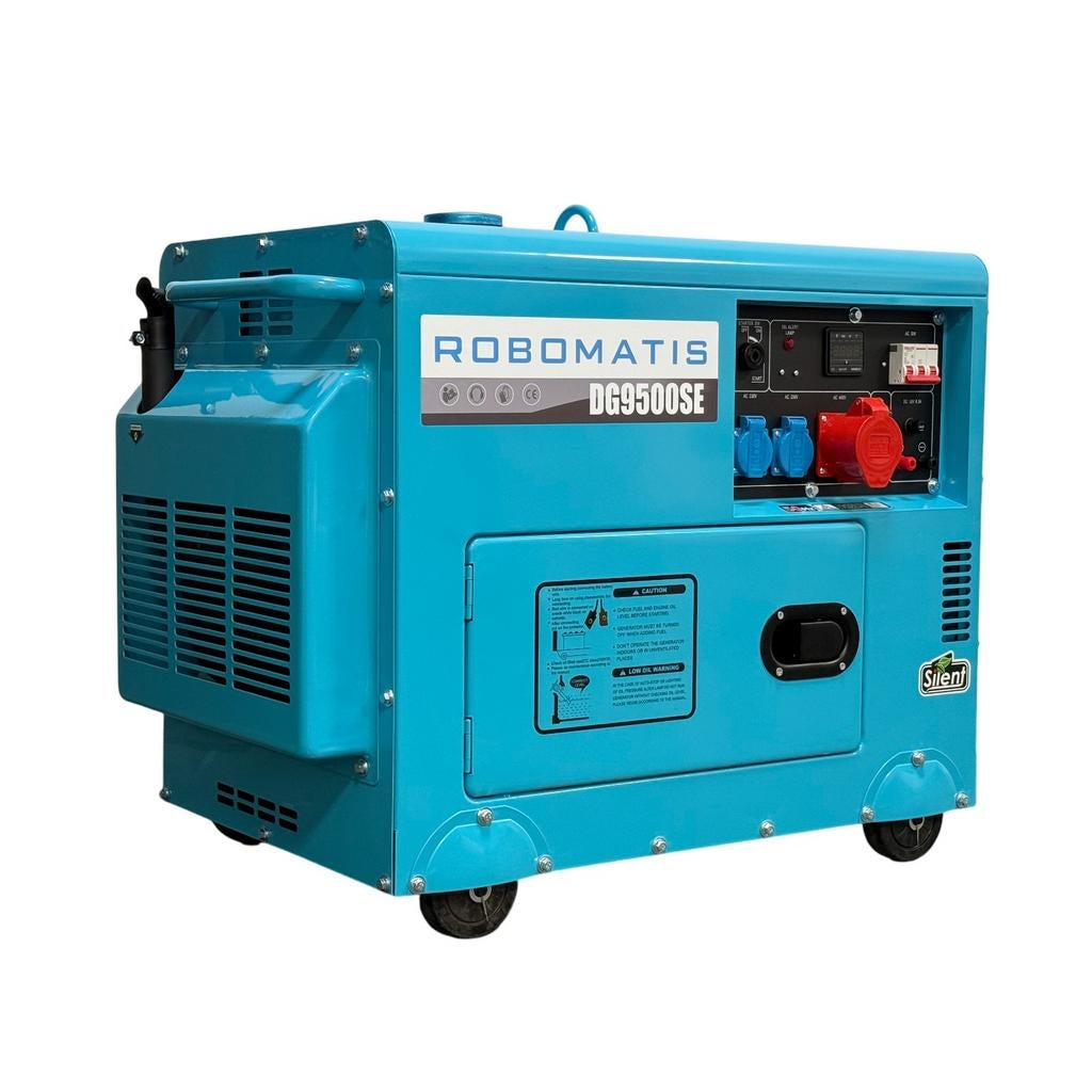 Stroomgroep/generator Diesel 7000w stil 24Mnd Garantie, Neuf, 5 à 10 kVA, Enlèvement ou Envoi, Démarrage électrique