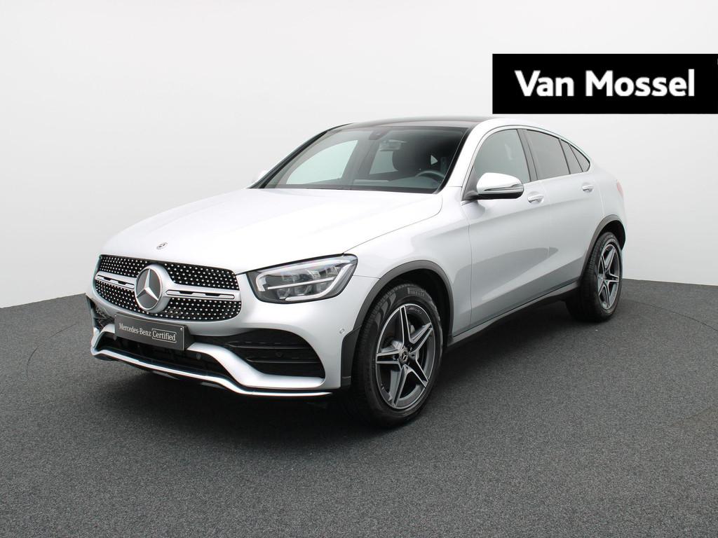 Mercedes-Benz GLC 200 Coupé + AMG LINE + LEDER + 1Y USED GA, Automaat, 197 pk, Zwart, 2000 kg