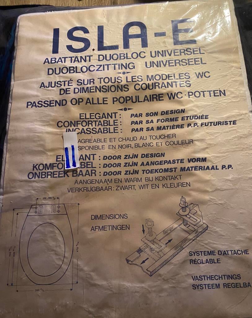 🔥 Isla-E universele toiletzitting - nieuw, Doe-het-zelf en Bouw, Ophalen of Verzenden, Zo goed als nieuw