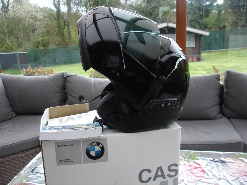 CASQUE MOTO BMW NOIR MODULABLE AVEC TELEPHONIE TAILLE M, Autres marques, Seconde main, Casque intégral, Enlèvement