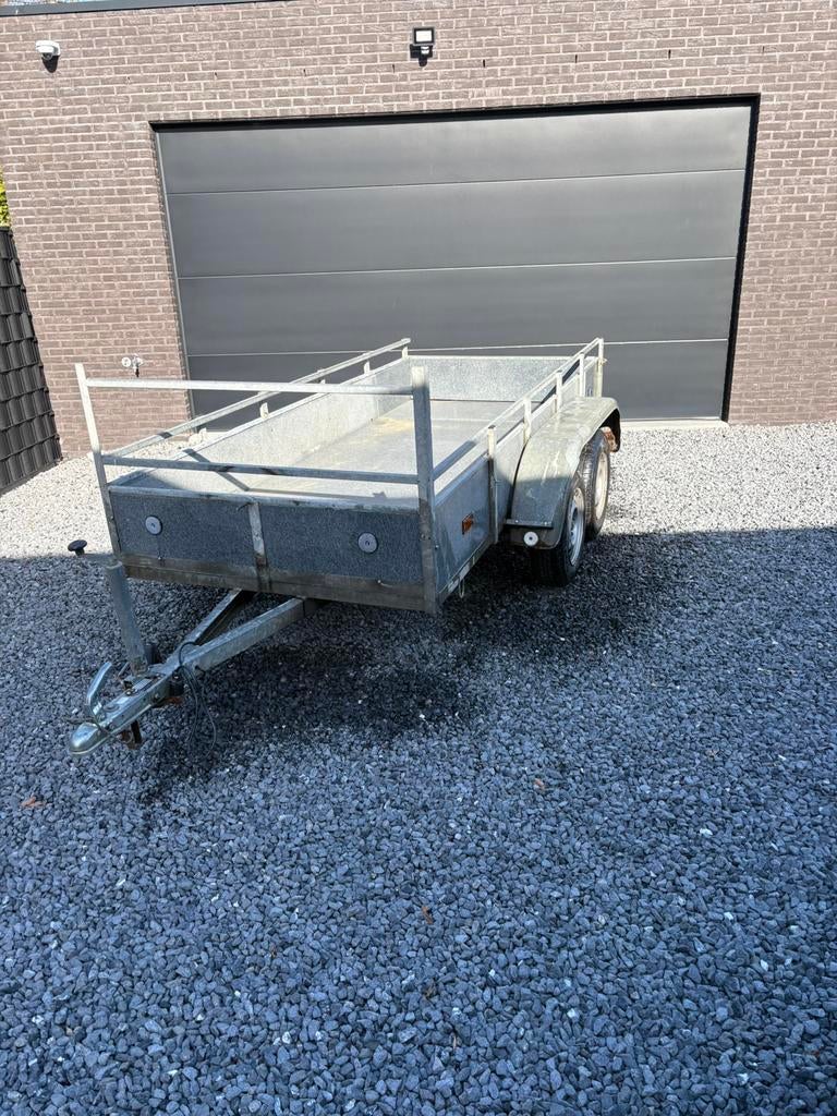 Aanhangwagen dubbele Torsie as 3m op 1m30, Ophalen, Zo goed als nieuw
