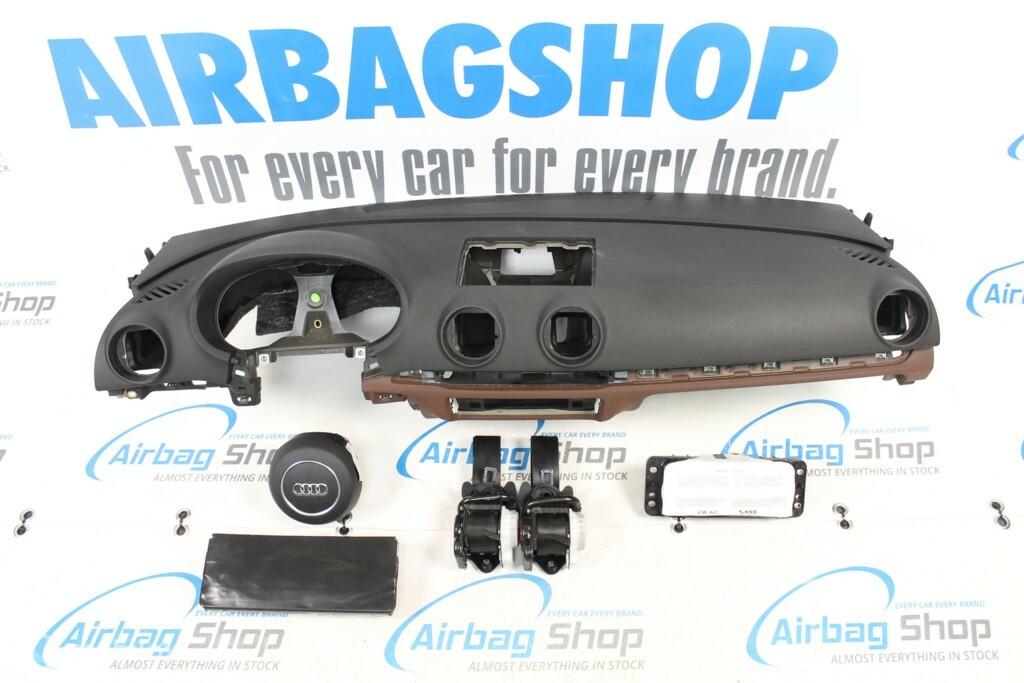 Airbag set - Dashboard zwart/bruin 3 spaak Audi A3 8V, Auto-onderdelen, Dashboard en Schakelaars