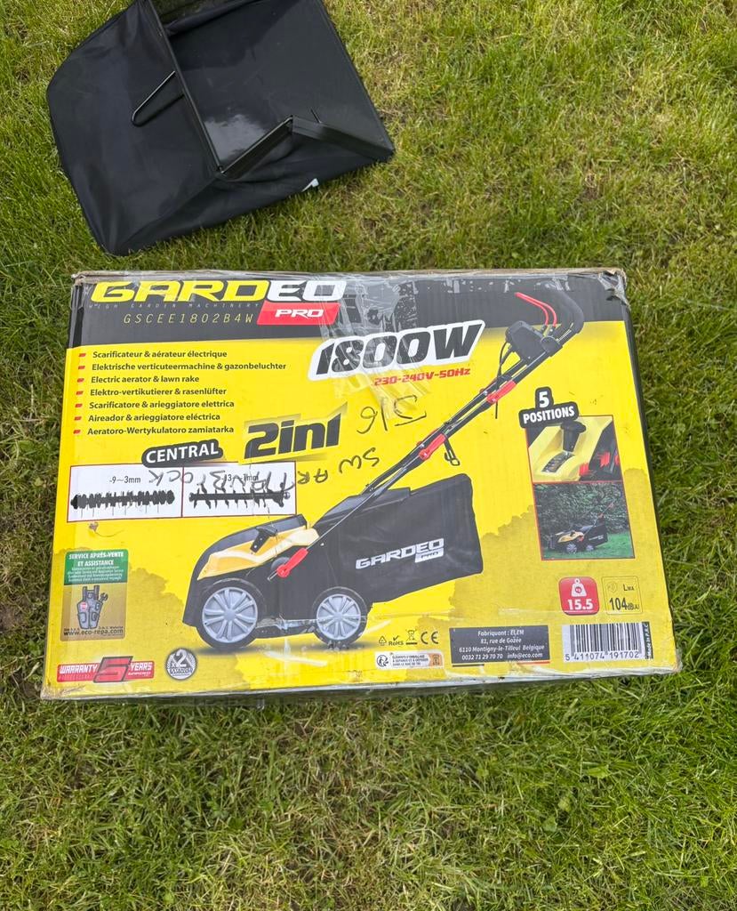 GARDEO PRO verticuteermachine/beluchter, Ophalen of Verzenden, Nieuw, Elektrisch