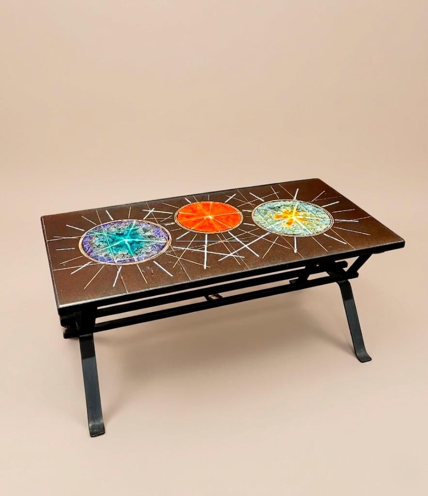 Table basse céramique / vintage, Antiquités & Art, Enlèvement