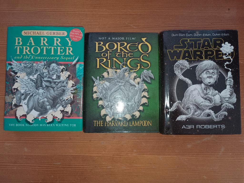 Drie parodieën op bekende boeken (EN), Boeken, Ophalen, Gelezen