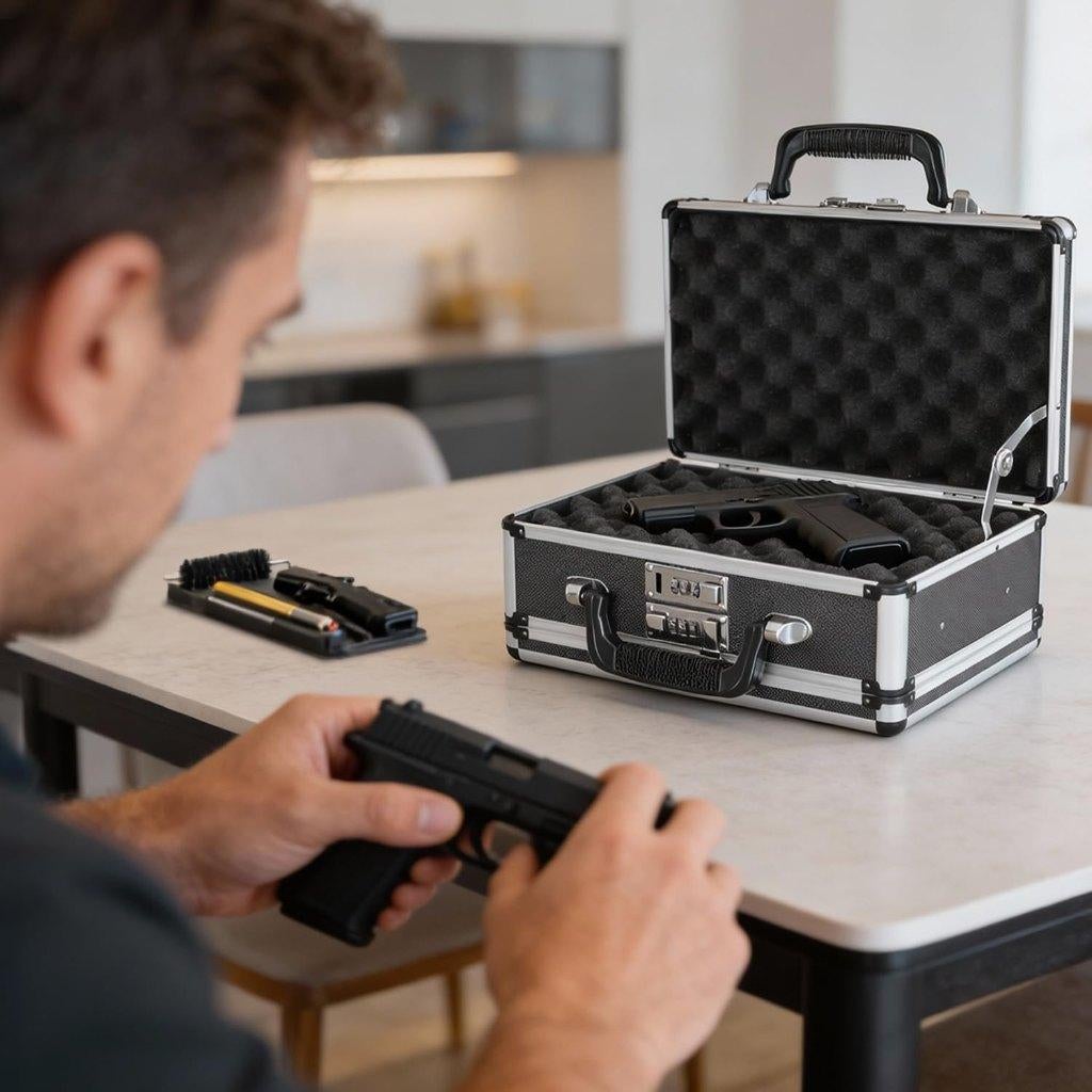 Aluminium Wapenkoffer voor 2 Pistolen | GRATIS LEVERING, Sport en Fitness, Schietsport-accessoires, -, Verzenden, -, HMF