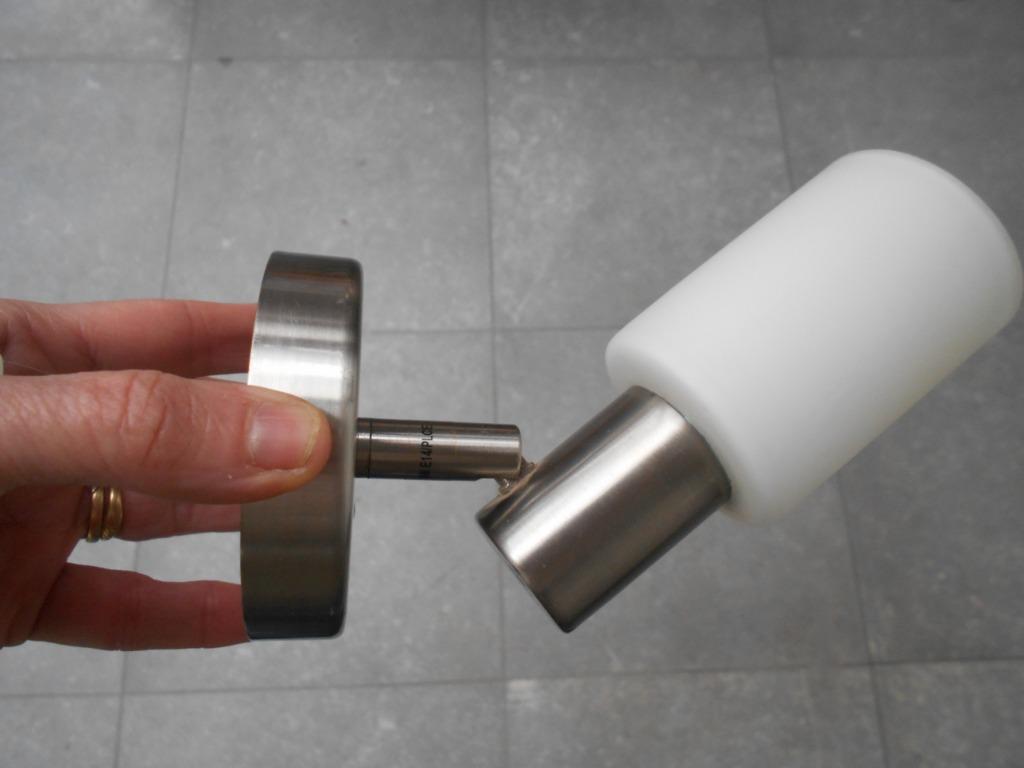 LUMINAIRE SPOT MURAL VERRE SABLE MASSIVE DE QUALITE, Enlèvement, Comme neuf, Verre, Spot encastrable ou Spot mural