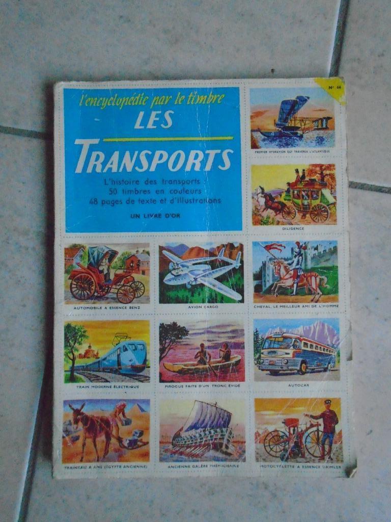 ENCYCLOPEDIE-TIMBRES"TRANSPORTS"1953/COLLECTION, Antiquités & Art, Enlèvement ou Envoi