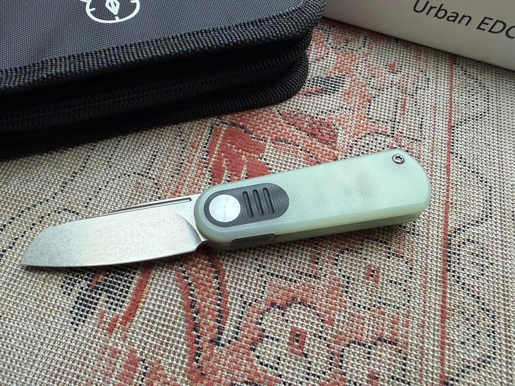 Urban EDC Baby Barlow Jade & Black G10 Justin Lundquist, Caravanes & Camping, Outils de camping, Enlèvement ou Envoi, Neuf