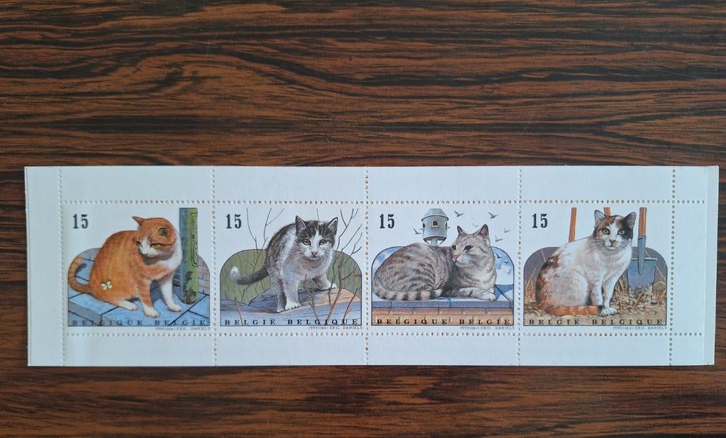 Postzegels de Europese kat katten poes poezen België 1993, Enlèvement ou Envoi