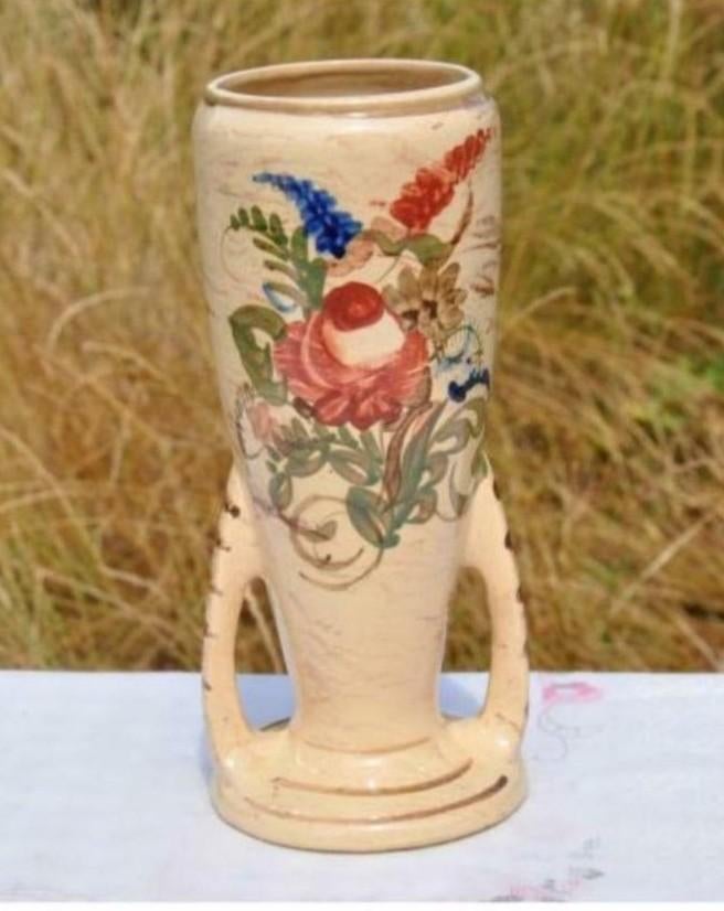 § vase amc wasmuel art deco fleur 2 anses, Antiquités & Art, Enlèvement ou Envoi