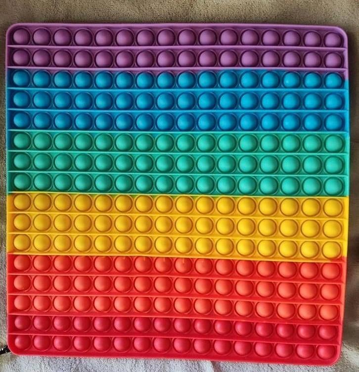 Pop it! Fidget toy, XXL 30x30 cm, rainbow warrior, Ophalen of Verzenden, Zo goed als nieuw