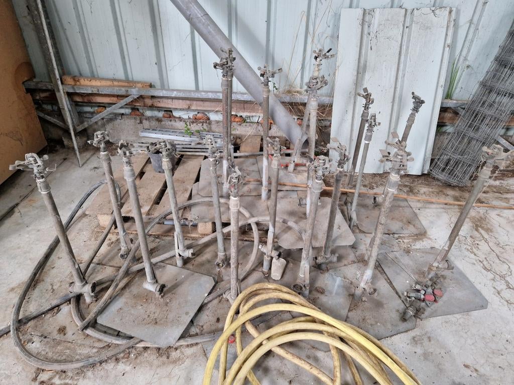 regelbare  sproei kanonnen met darm, Ophalen