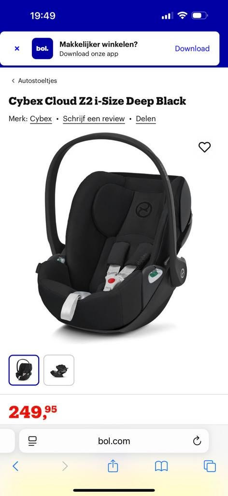 Cybex Cloud draagbare autostoel, Kinderen en Baby's, Autostoeltjes, Ophalen, Zo goed als nieuw