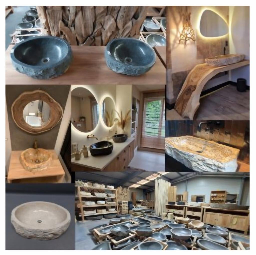 Lavabo, Waskom in Natuursteen, Ophalen, Nieuw