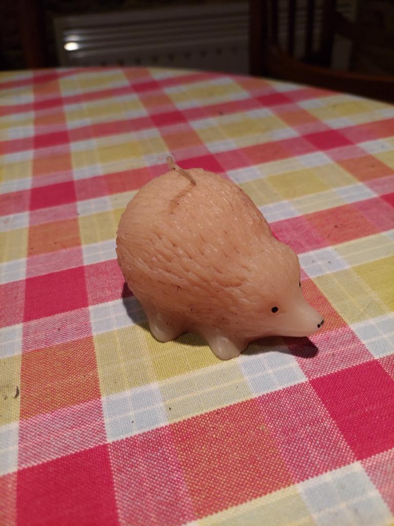 Bougie hérisson, Maison & Meubles, Enlèvement ou Envoi, Comme neuf, Bougie