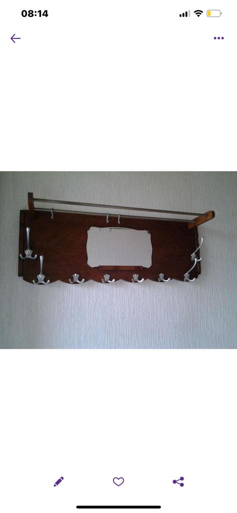 Porte Manteau « Vintage » avec Porte Chapeau, Ophalen, Zo goed als nieuw, Hout, 100 tot 150 cm
