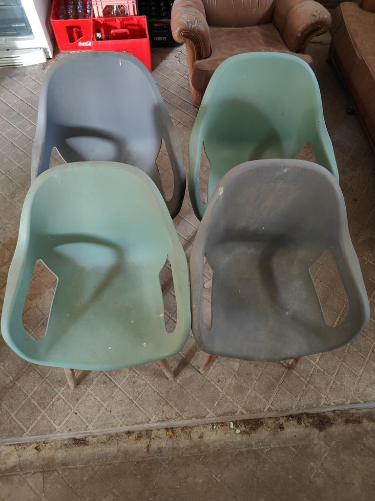 4 tuinstoelen, Enlèvement, Comme neuf, Plastique