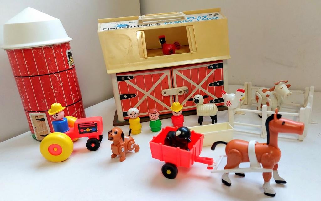 Fisher Price 915  Ferme avec animaux + silo '67-'68  Vintage, Enfants & Bébés, Jouets | Fisher-Price