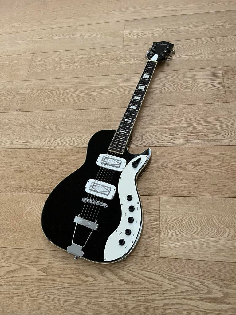 Silvertone 1423 reissue, built in vintage Dearmonds, Muziek en Instrumenten, Ophalen, Zo goed als nieuw, Solid body, Overige merken