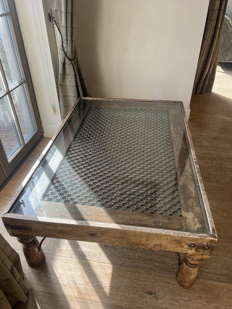 Salon/table basse indonésienne coloniale vintage authentique, Maison & Meubles, Tables | Tables de salon, Utilisé, Moins de 50 cm