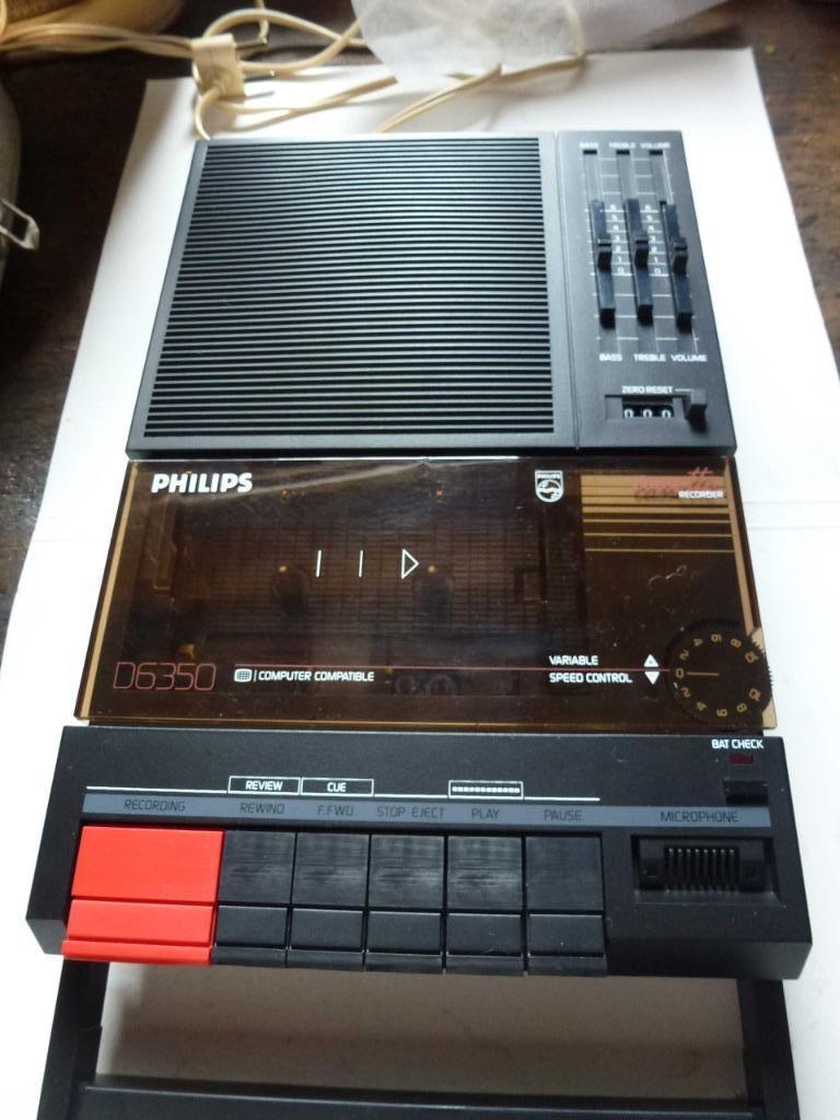 lecteur de K7 PHILIPS D 6350 (n°5) en panne, TV, Hi-fi & Vidéo, Decks cassettes, Enlèvement ou Envoi, Simple, Philips, Commandes tactiles